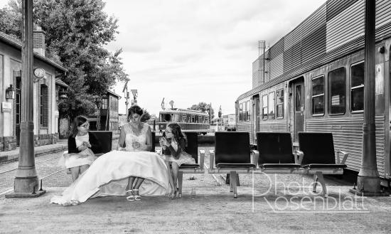 la mariée à la cité du train